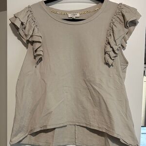 Umgee Ruffled Sleeve Blouse - Cream